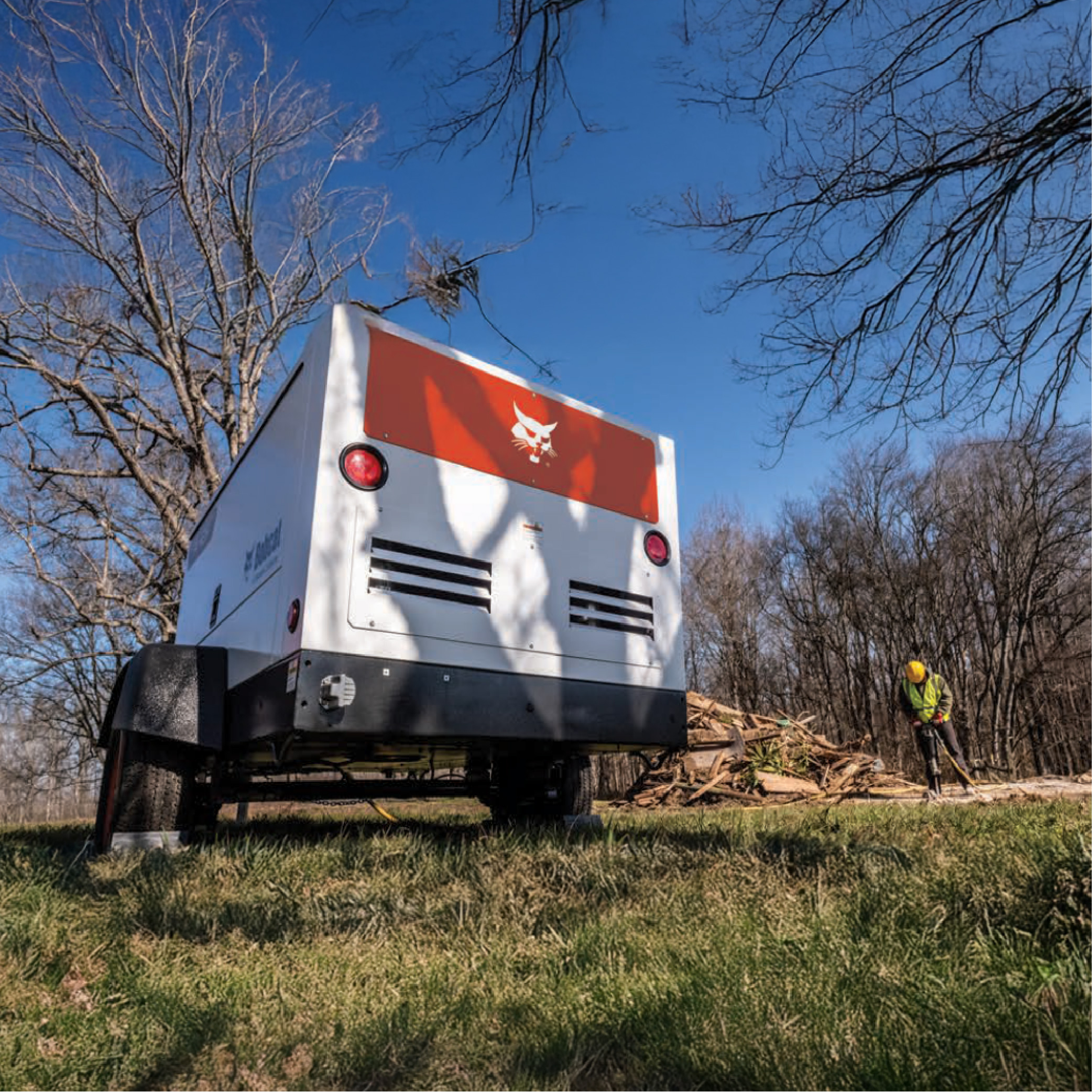 Bobcat Air Compressor On site
