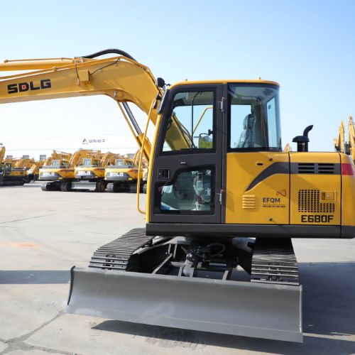 SDLG E680F Excavator left view