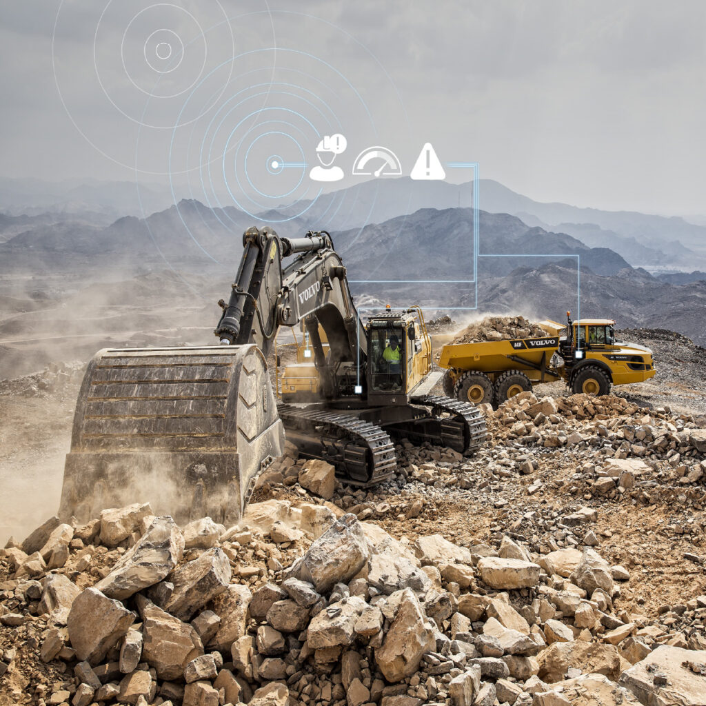 VCE care inspection onsite excavator articulated