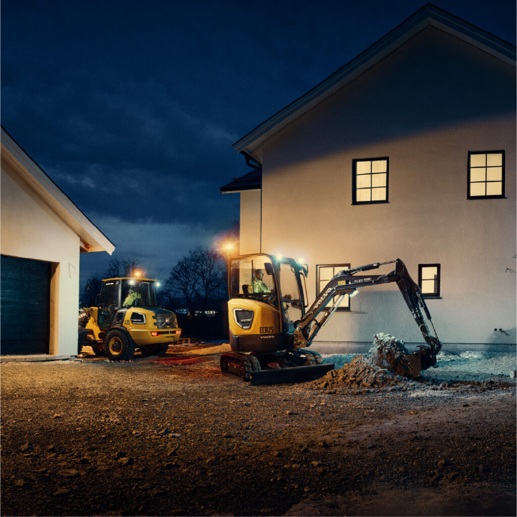 volvo electromobility L25 ECR25 night silence