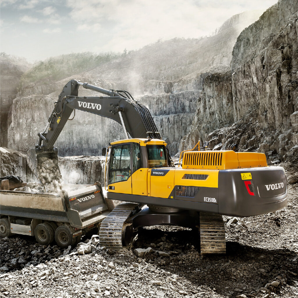 volvo crawler excavator truck