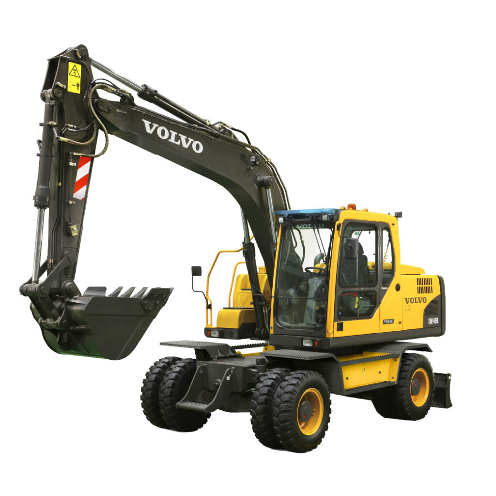 volvo ewb145b in white background