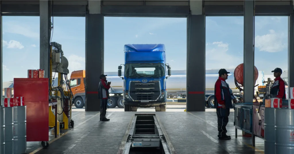 UD Quester in service bay UD trucks range
