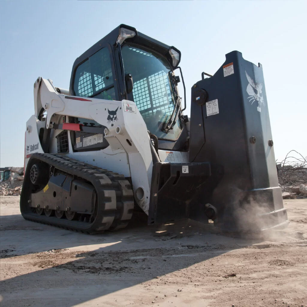 bobcat compact track loader T590 with drop hammer