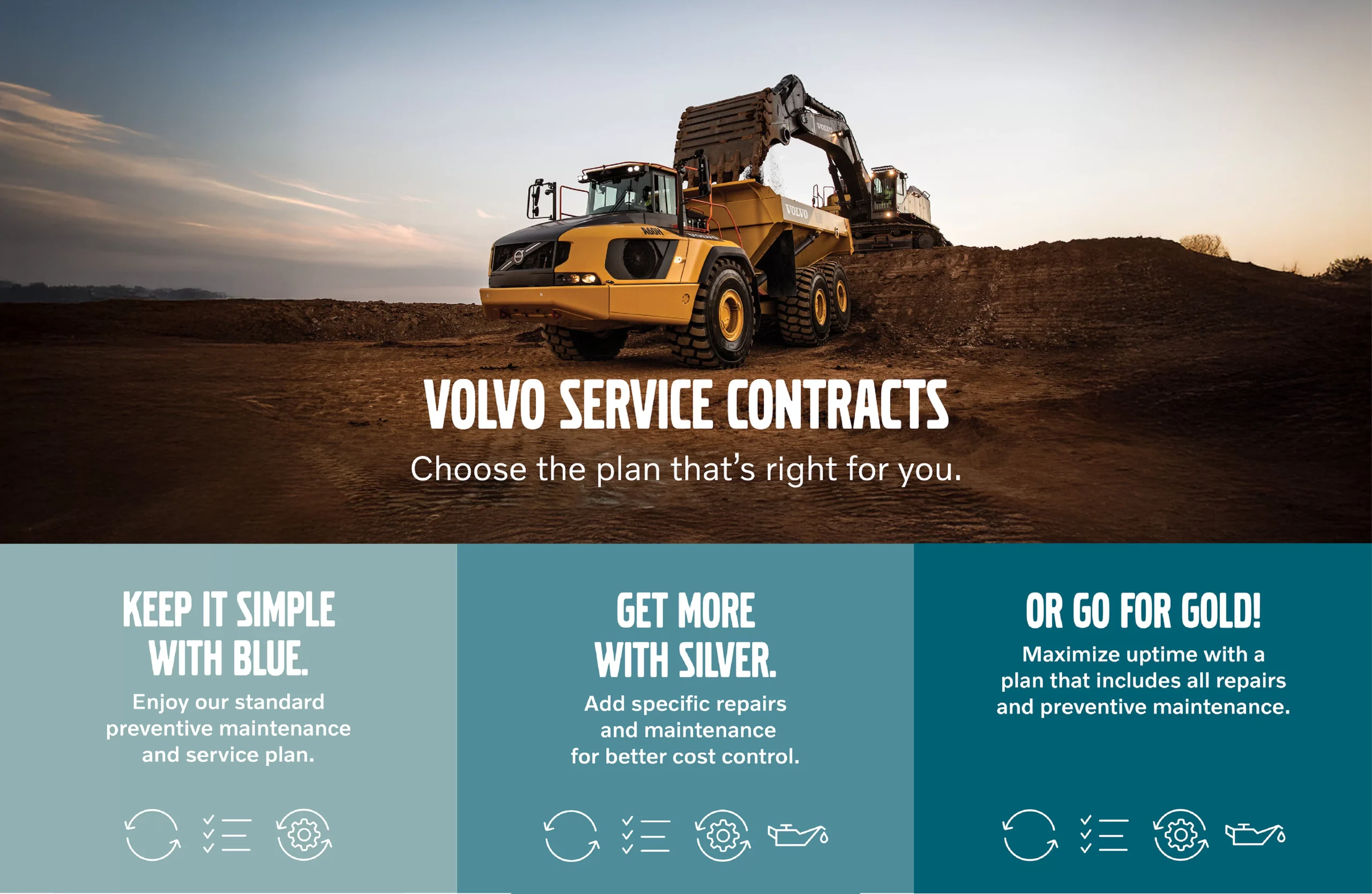 Volvo Service contract blue silver gold