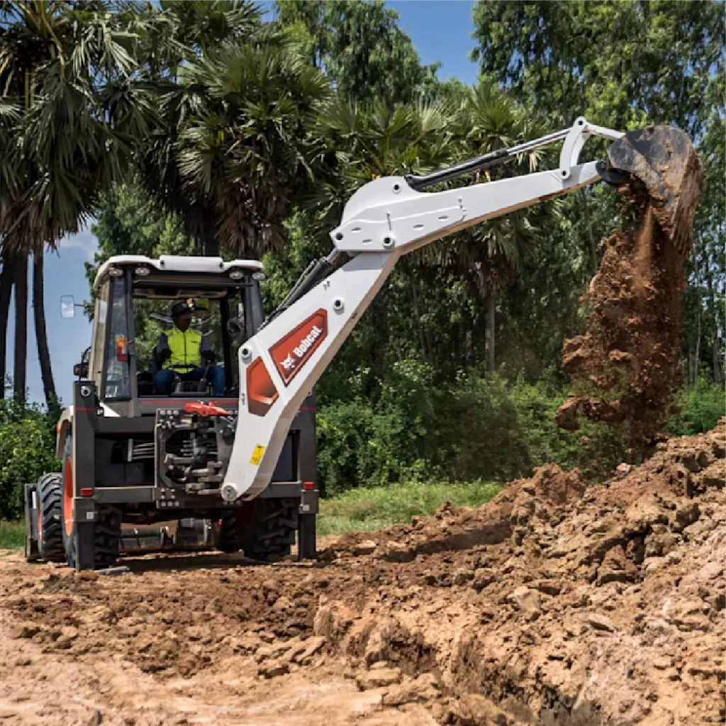 backhoe loader B760 backhoe unload construction