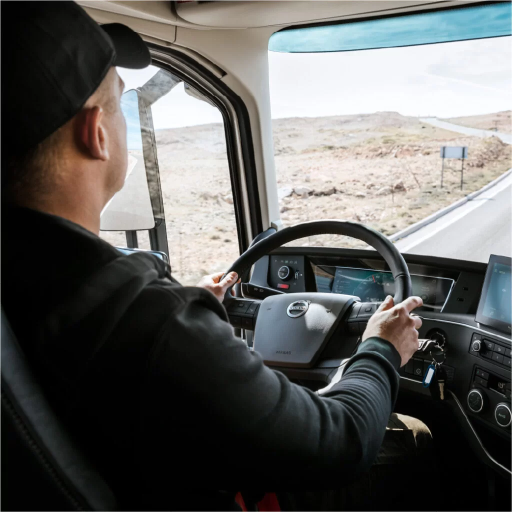 volvo fh with driver