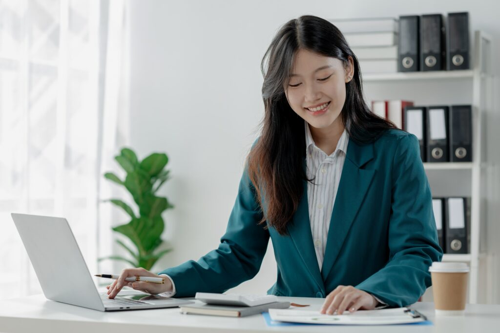 an accountant calculating operation cost