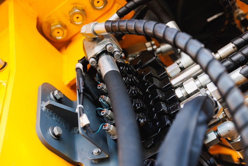 Hoses of modern hydraulic of drilling industrial excavator machine