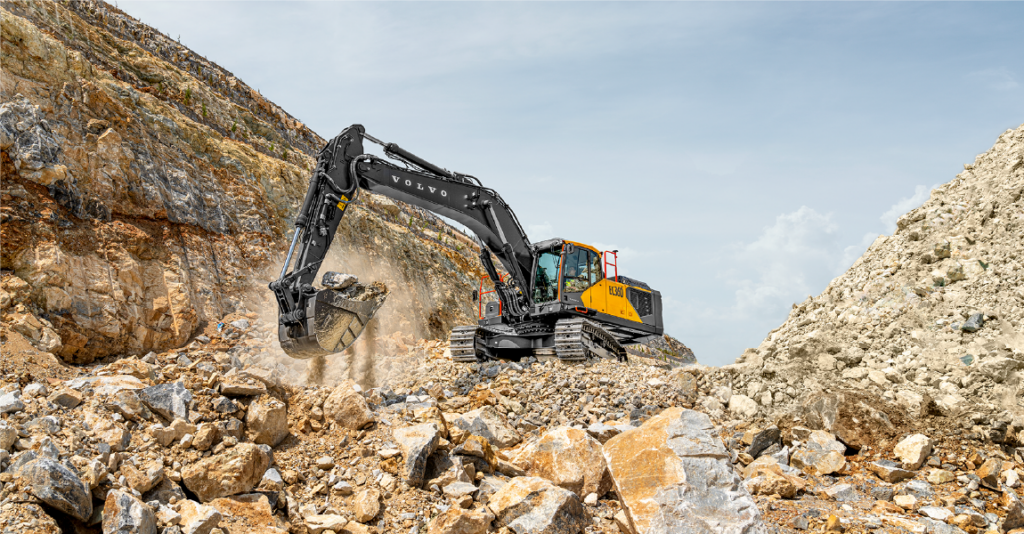 new generation volvo EC360 excavator mining operations