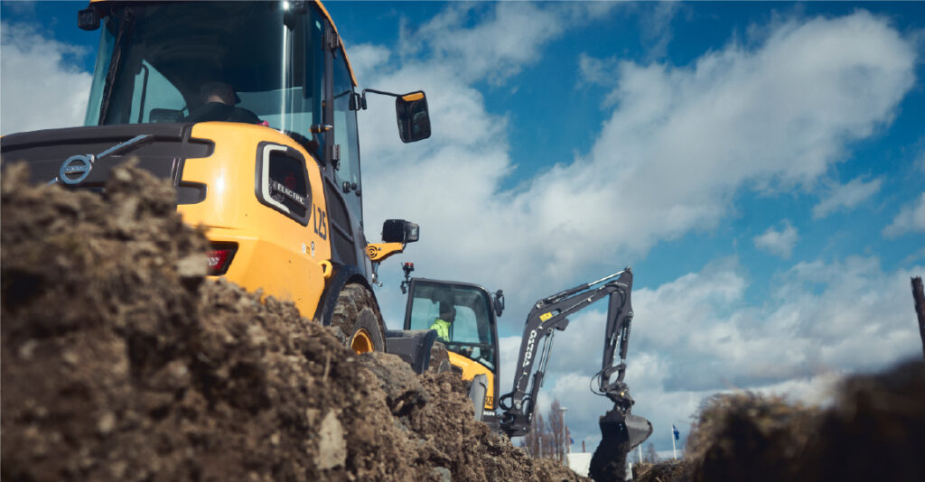 volvo electric machine in construction