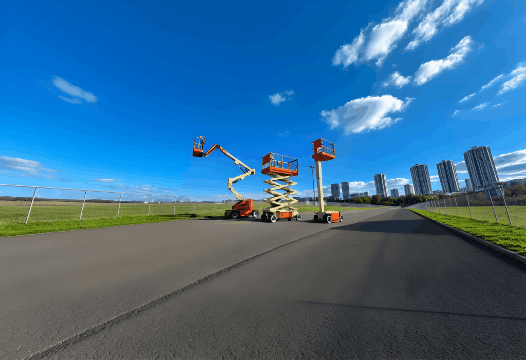Boom lift, scissor lift, and vertical mast lift
