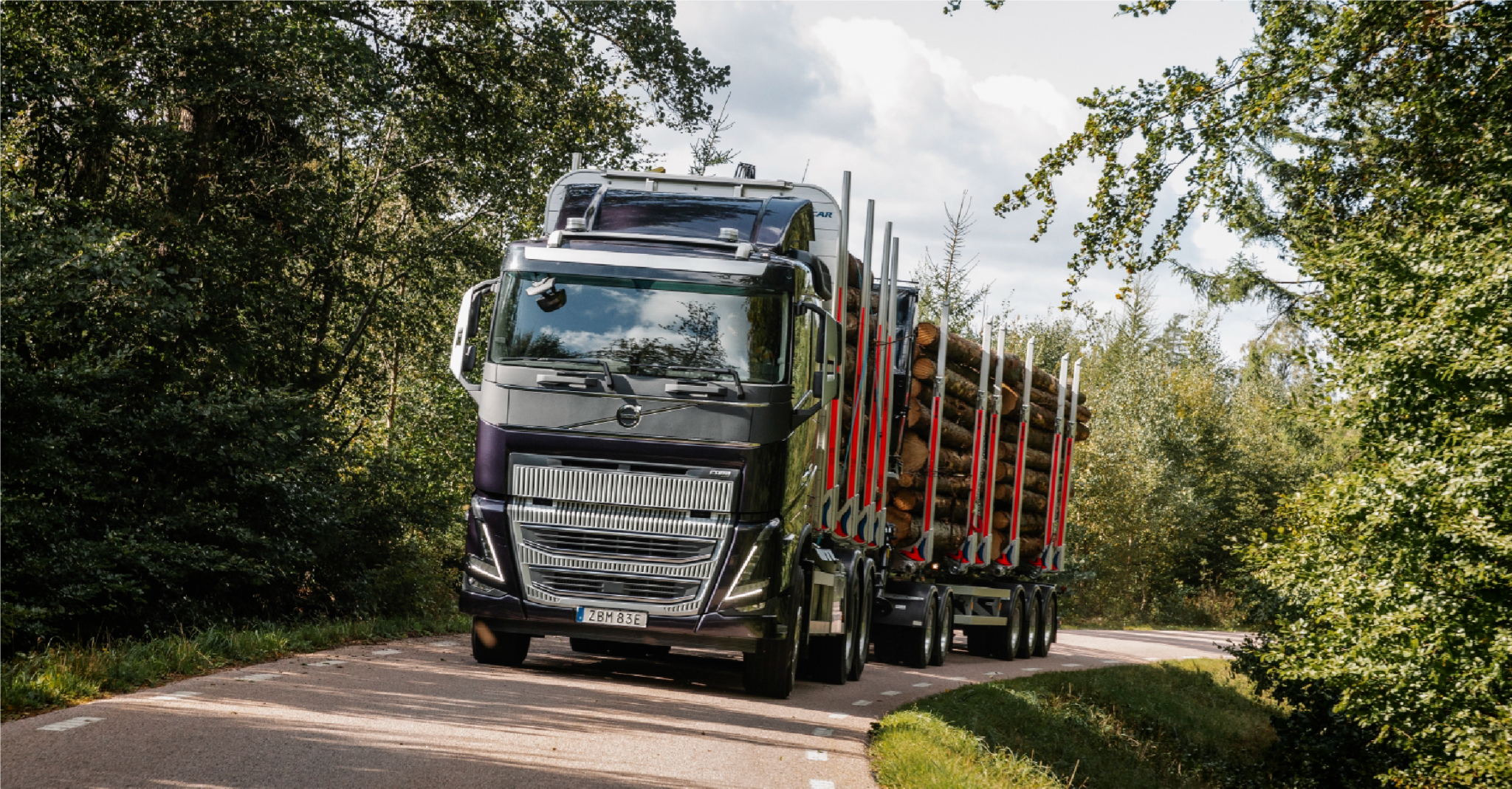 FH16 in the highway of forest